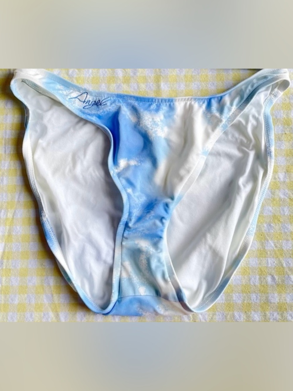 Vintage 90’s Victoria’s Secret Cloud Blue Angel Cloud High Leg Bikini Bottoms M